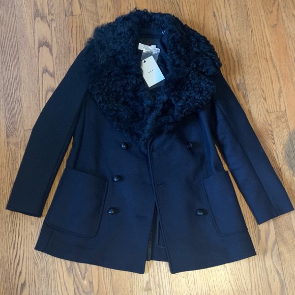ALC Wilson Pea Coat with Removable Fur. - Picture 5 of 6
